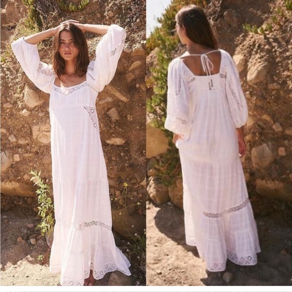 Free People Dresses & Skirts - White free people all the attitude dress